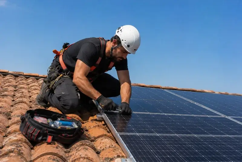 Maintenance et monitoring de panneaux solaires à Touvois