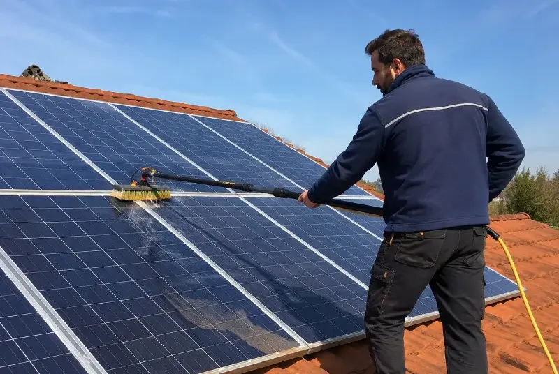 Nettoyage et entretien de panneaux solaires à Touvois